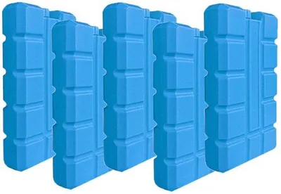 Image de 5 blocs réfrigérants de 200 ml, bleus, sans BPA