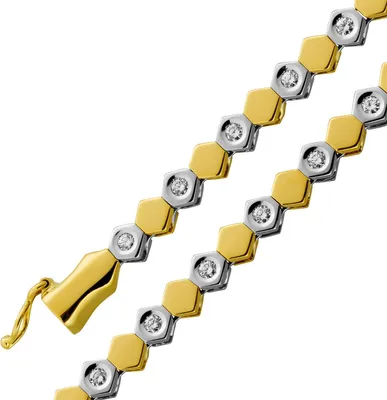 Produktbild von Brillantarmband Gold Weißgold 750 18 Karat Brillanten 1,00ct Lupenrein 18