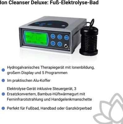 Imagen del producto de Kit de limpieza iónica Deluxe para pies, spa iónico para pies, dispositivo de hidrogalvanoterapia