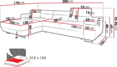 Produktbild von MIRJAN24 Ecksofa Torezio Mini Cord, Stilvoll Eckcouch mit Bettkasten und Schlaffunktion, Einstellbare Kopfstützen, 280x170x70-90 cm (Farbe: Poso 100, Seite: Rechts)
