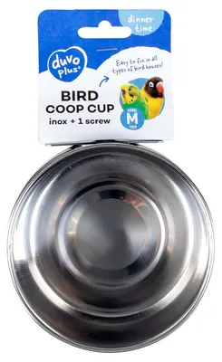 Image de Gamelle pour oiseaux Duvo+ avec vis, couleur argent