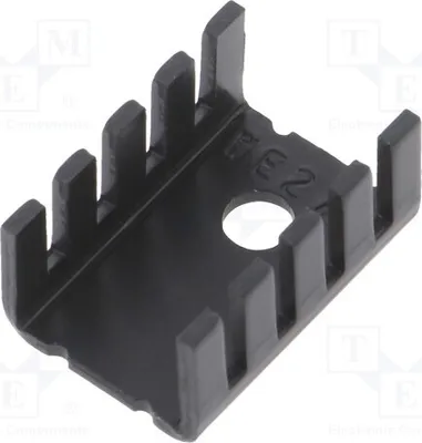 Produktbild von 1x Radiator: geprägt schwarz  L: 19,1mm H: 9,5mm 274-1AB Kühler W: 13mm U