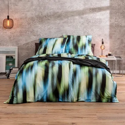 Produktbild von Estella Mako Interlock Jersey Bettwäsche Janis grün 135x200 cm + 80x80 cm