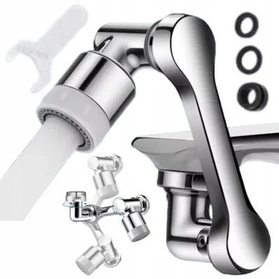Produktbild von Schwenkbarer Wasserhahn-Aufsatz 1080° Metall Küchenarmatur