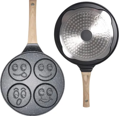Immagine prodotto di KAMILLE padella RAYA padella per pancake 22 cm induzione padella antiaderente Padelle per crepes Smileys
