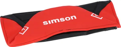 Produktbild von Sitzbezug strukturiert, schwarz/rot für Endurositzbank mit SIMSON-Schriftzug - Simson S50, S51, S70 Enduro