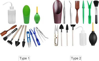 Produktbild von 13PCS Mini Garten Hand Werkzeuge Bonsai Sukkulenten Miniatur Pflanzen Werkzeug Set Pflege Blatt Trimmer Rake Schaufeln Bewässerung Flasche