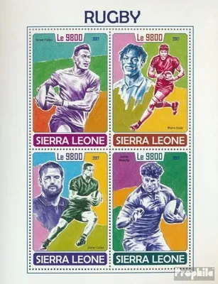 Produktbild von Briefmarken Sierra Leone 2017 Mi 8970-8973 Kleinbogen (kompl. Ausg.) postfrisch Rugby