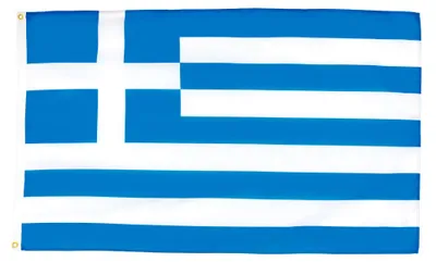 Produktbild von Griechenland Flagge 250x150 cm Polyester 100D mit 2 Ösen, Nationalflagge