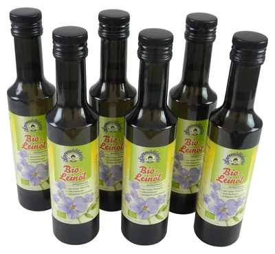 Produktbild von Leinöl kaltgepresst "Spreewälderin" 6er Pack (6 Flaschen à 250 ml)