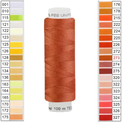 10 x 100m / 1 Spule Unipoly 120 TEX14x2 Polyester orangebraun