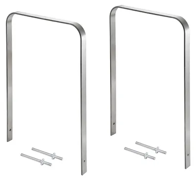 Produktbild von 2 x Fahrradanlehnbügel 117 x 80 cm Edelstahl 13 mm Fahrradständer Anlehnständer Parker Typ U