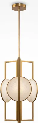 Produktbild von Deckenlampe Glas Metall E14 in Messing Weiß 3-flammig Modern Deckenleuchte