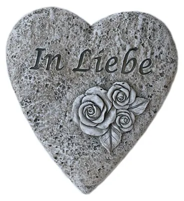Productafbeelding van Grafversiering, hartvormige inscriptie "In liefde", hars, begraafplaats