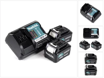 Zdjęcie produktu dla Makita Power Source Kit 12V z 2x BL1041B akumulator 4,0Ah + ładowarka DC10WD