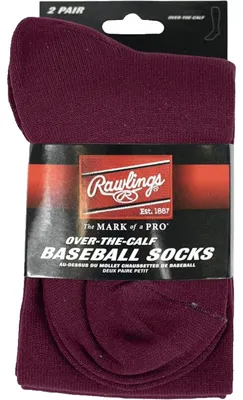 Productafbeelding van Rawlings baseballsokken, 2 paar, maat L, kastanjebruin