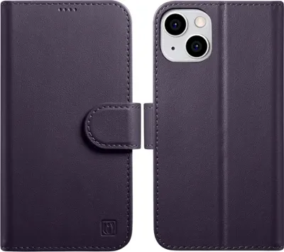 Obrázek produktu pro Icarer Case Kožené pouzdro pro Iphone 14+ Dark Purple