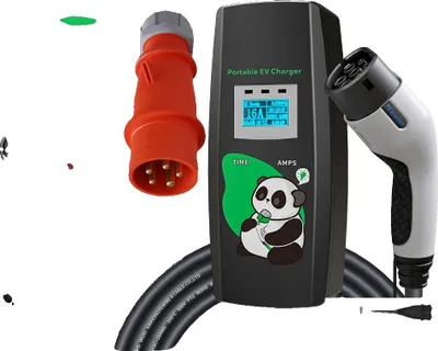 Zdjęcie produktu dla Przenośna ładowarka EV, moc wyjściowa 11 kW, długość kabla 5 m, 11 kW i adapter, TYPE2