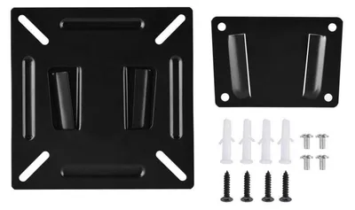 Immagine prodotto di Support per monitor, staffa a parete per schermi LCD, LED e TV da 12-24 pollici, in acciaio con finitura opaca satinata