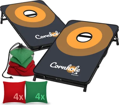 Produktbild von CampFeuer Offizielles Cornhole Spiel Outdoor, Spiel Set mit 2 Boards, 8 Wurfsäckchen, 90 x 60 cm