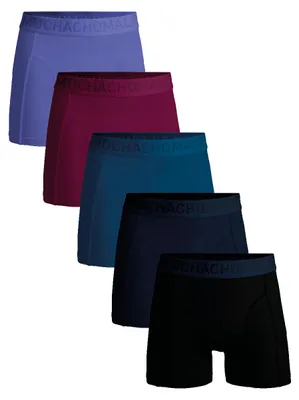 Produktbild von Muchachomalo Herren Boxershorts – 5er Pack – Baumwolle Stretch – Bequeme Unterwäsche – Größe XL - LCSOLID1010-144