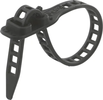 Produktbild von Softkabelbinder, sehr flexibel wiederlösbar wiederverwendbar, VPE 1 Stück Maße L/B/H 340,0mm x 11,0mm, Farbe schwarz -