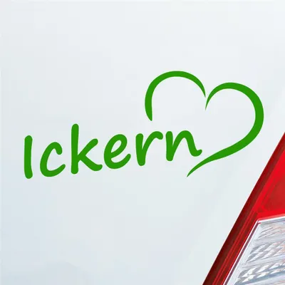 Produktbild von Auto Aufkleber Ickern 18x8 cm Hellgrün Sticker Heckscheibenaufkleber