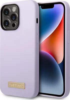 Immagine prodotto di Guess Guhmp14Lsbplu Iphone 14 Pro 6,1 Fioletowy/Purple Custodia rigida in silicone Logo Piastra Magsafe