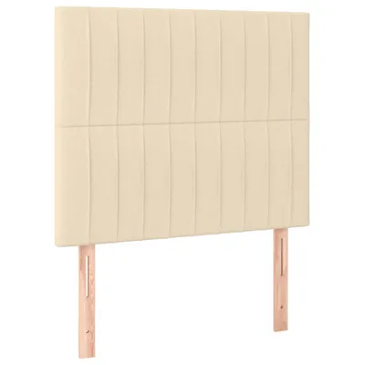 Immagine prodotto di vidaXL Testiere 2 pezzi Tessuto Crema 100x5x78/88 cm