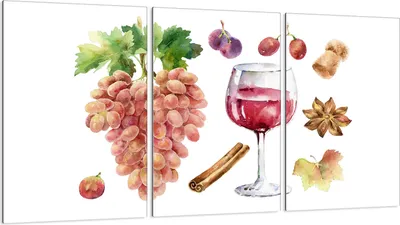 Produktbild von Herdabdeckplatten 3 teilig 30x52 Glaskeramikkochfeld Abdeckung Glas, Wein Obst