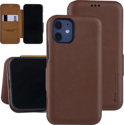 Immagine prodotto di Custodia a libro Apple iPhone 12 Mini marrone - Portacarte