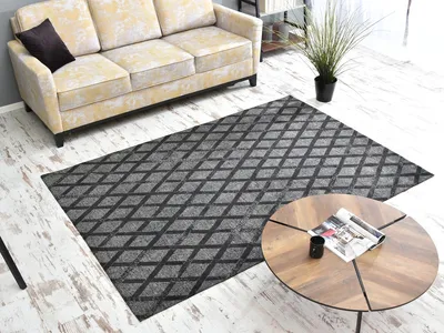 Zdjęcie produktu dla Prostokątny dywan 160x230 cm GELSON - grafitowy