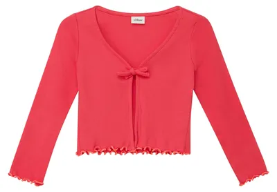 Produktbild von s.Oliver Weiche Rippjacke mit Bindeband und Konstrastdetails