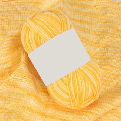 Immagine prodotto di Filato per uncinetto o maglia, sfumatura di colore, 5 gomitoli da 50 grammi ciascuno, acrilico, giallo