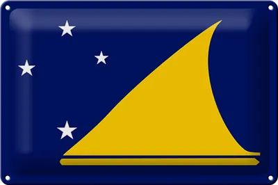 Produktbild von Blechschild Flagge Tokelau 30x20cm Flag of Tokelau