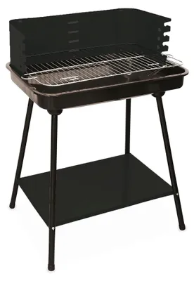 Produktbild von Rechteckiger Holzkohlegrill, 58 x 38 cm, Schwarz