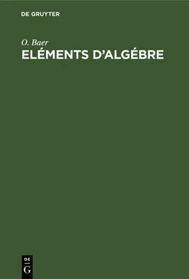 Produktbild von Eléments d'algébre