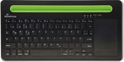 Produktbild von MediaRange Tastatur Wireless 78 Tasten Touchpad DE schwarz
