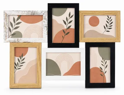 Produktbild von Bilderrahmen Collage für 6 Fotos Galerierahmen Wanddeko für Fotowand - Farbe: Multicolor | Format: 10x15