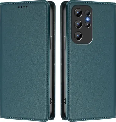 Immagine prodotto di Custodia in pelle per Oukitel C1 / C1 Pro, custodia magnetica in Finto cuoio con supporto Verde