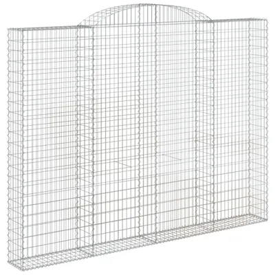 Obrázek produktu pro vidaXL Gabion s vysokým obloukem 300x30x220/240 cm Pozinkované železo