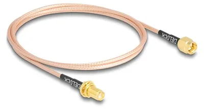Zdjęcie produktu dla DeLOCK Przewód antenowy, męski SMA do SMA żeńskie grodzi RG-316 75 cm, 0,75 m, RG-316/U, SMA, SMA