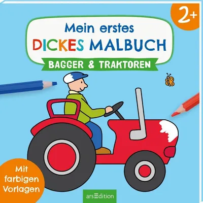 Immagine prodotto di Mein erstes dickes Malbuch ab 2 - Bagger und Traktoren
