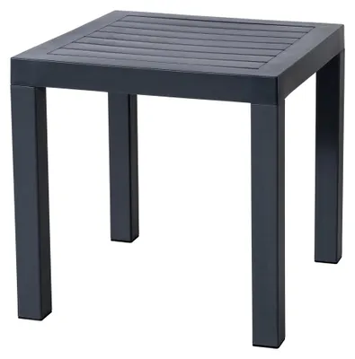 Produktbild von Beistelltisch Ocean I Wetterfester Gartentisch aus UV-beständigem Kunststoff, Farbe: dunkelgrau