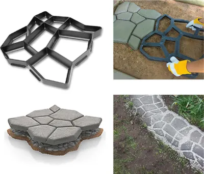 Immagine prodotto di TolleTour 1 pz. Stampo per pavimentazione 43*43*4 CM, stampo per calcestruzzo stampo per colata fai da te, in plastica, per marciapiedi terrazza giardino pavimentazione