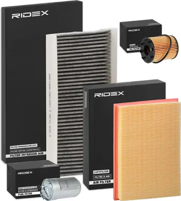 Produktbild von RIDEX Filterset Inspektionspaket Filtersatz für OPEL Corsa C Schrägheck (X01) Corsa C Kastenwagen (X01) Corsa D Kastenwagen (S07) für VAUXHALL
