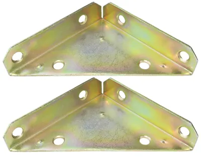 Zdjęcie produktu dla Zestaw 2 łączników narożnych, wymiary 100 x 100 x 24 mm - metalowy łącznik meblowy