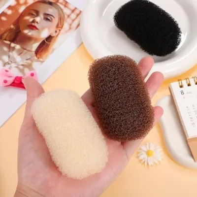 Produktbild von 3 Stück Haarpolster für mehr Volumen, unsichtbare Haarspangen zum Toupieren für Hochsteckfrisuren, Dutt, Hochzeit, Party und Alltag