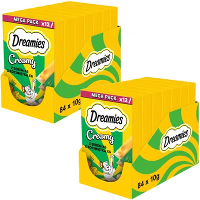 Zdjęcie produktu dla Dreamies Creamy 14x120g Kremowy Przysmak Dla Kota Z Serem I Z Kocimiętką