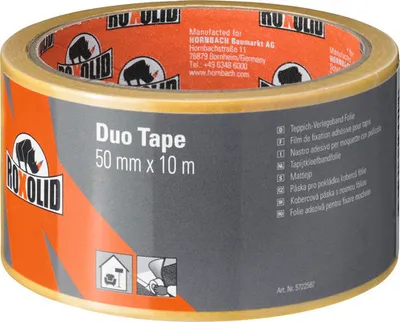 Produktbild von ROXOLID Duo Tape Doppelseitiges Klebeband Teppichklebeband braun 50 mm x 10 m